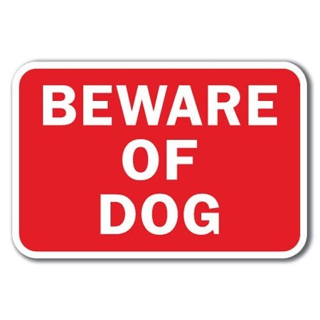 Signmission Safety Sign, 12 in Height, Aluminum, 18 in Length, Guard Dog - Beware Dog A-1218 Guard Dog - Beware  Dog